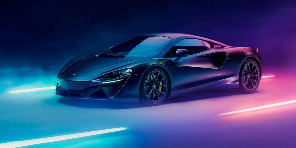 2024 McLaren Artura with Pink and Blue Lights
